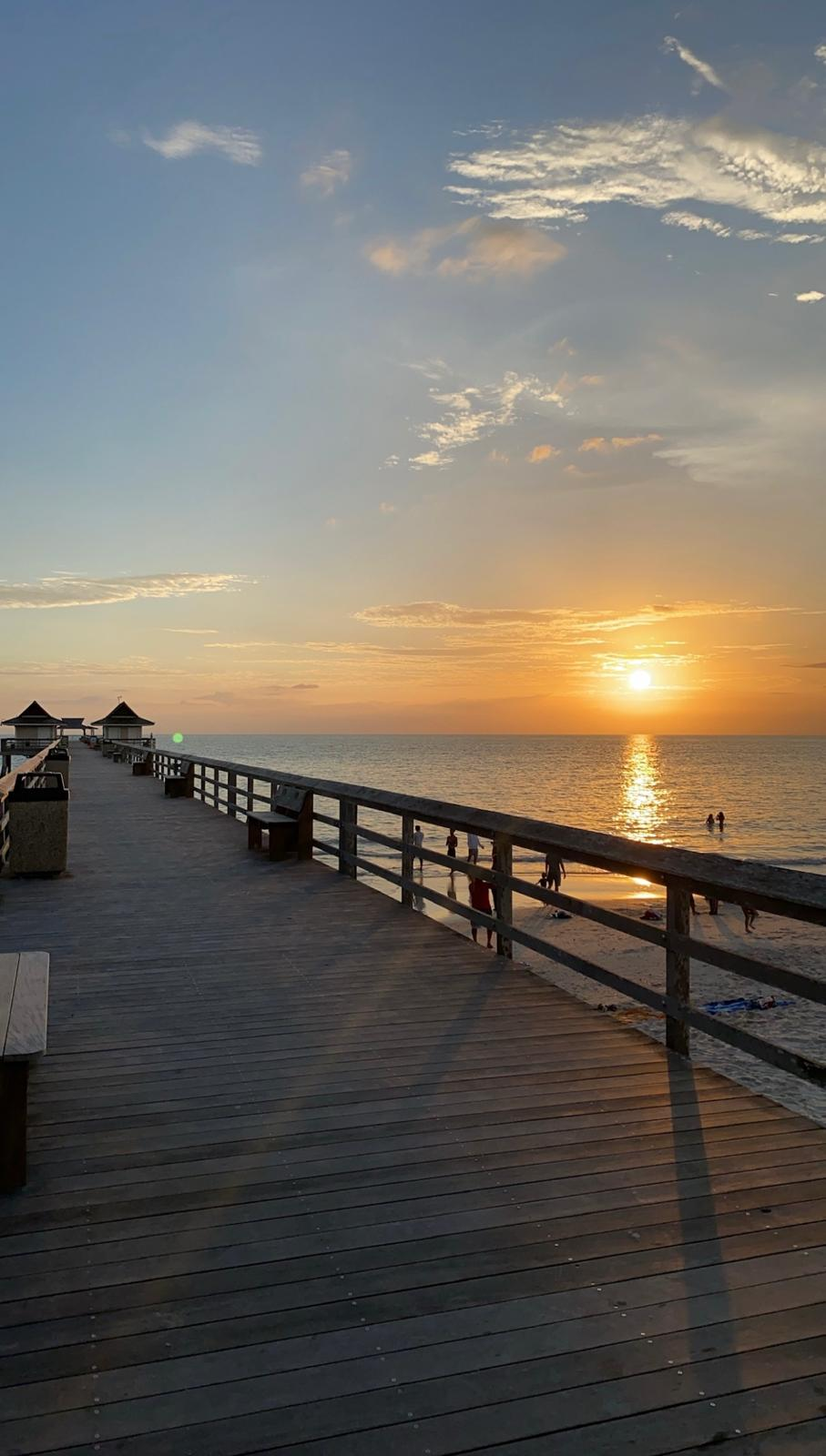 Naples Pier at sunset in Southwest Florida